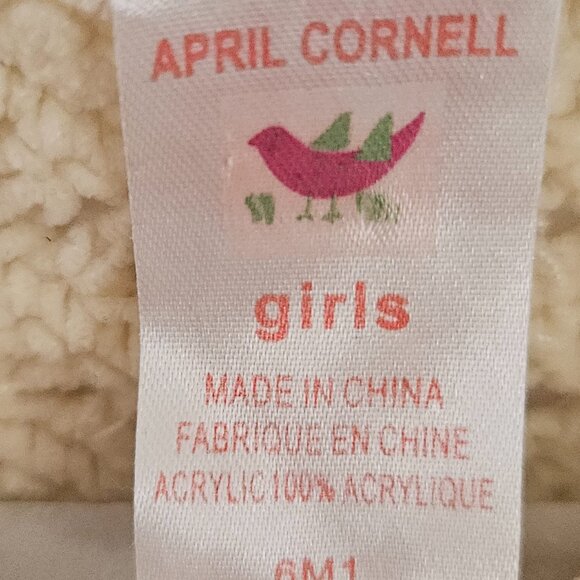 April Cornell Girls Crochet Baby Cardigan with Cat in Butter Yellow Size 6M - Picture 11 of 12